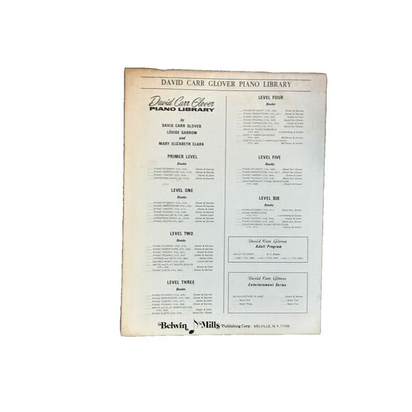 Piano Student: Primer (David Carr Glover Piano Library) - Paperback 1967 - Picture 2 of 2